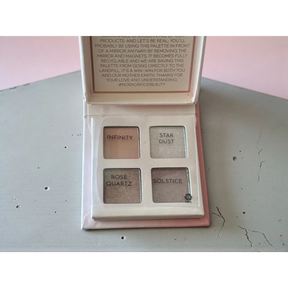 ATHR‎ Beauty Rose Quartz Crystal Quad Eyeshadow Palette Vegan Clean Makeup NIB 2